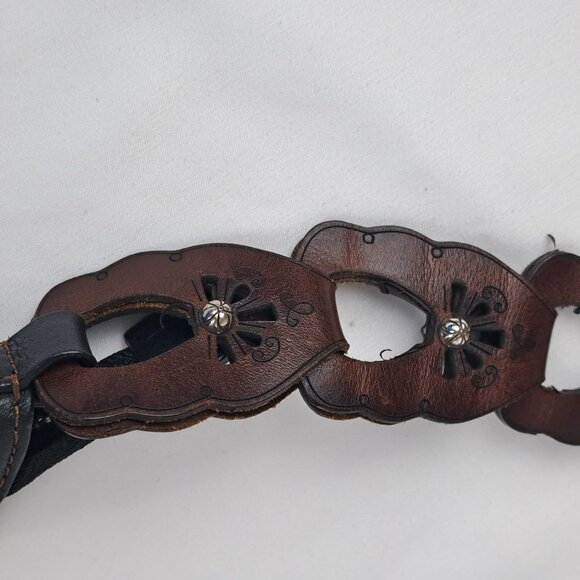 Brighton Kodiak Black and Brown Leather Hobo Shoulder Bag - Picture 13 of 16